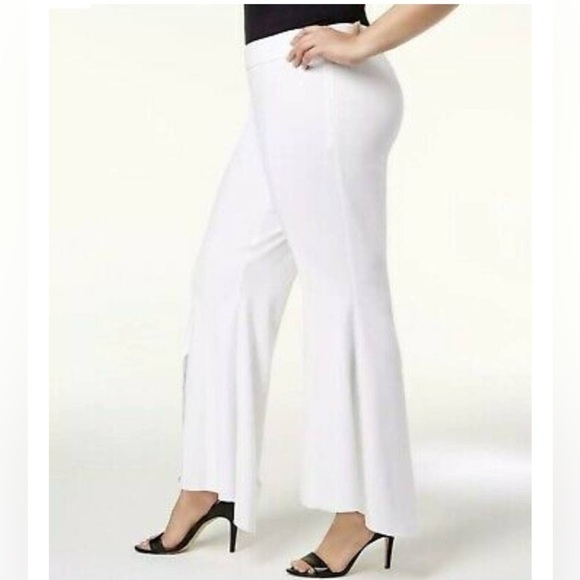 INC Bright White Super Flare Tulip Pants NWT - Picture 2 of 15